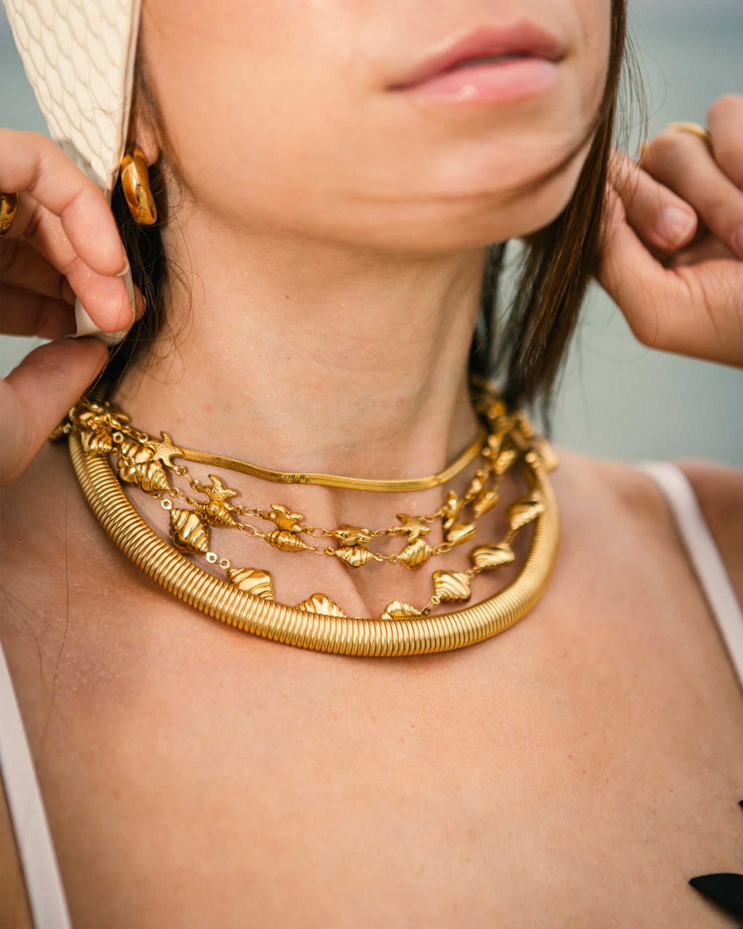 Gold Necklace – Waterproof, Lightweight Hypoallergenic Jewelry – Moa