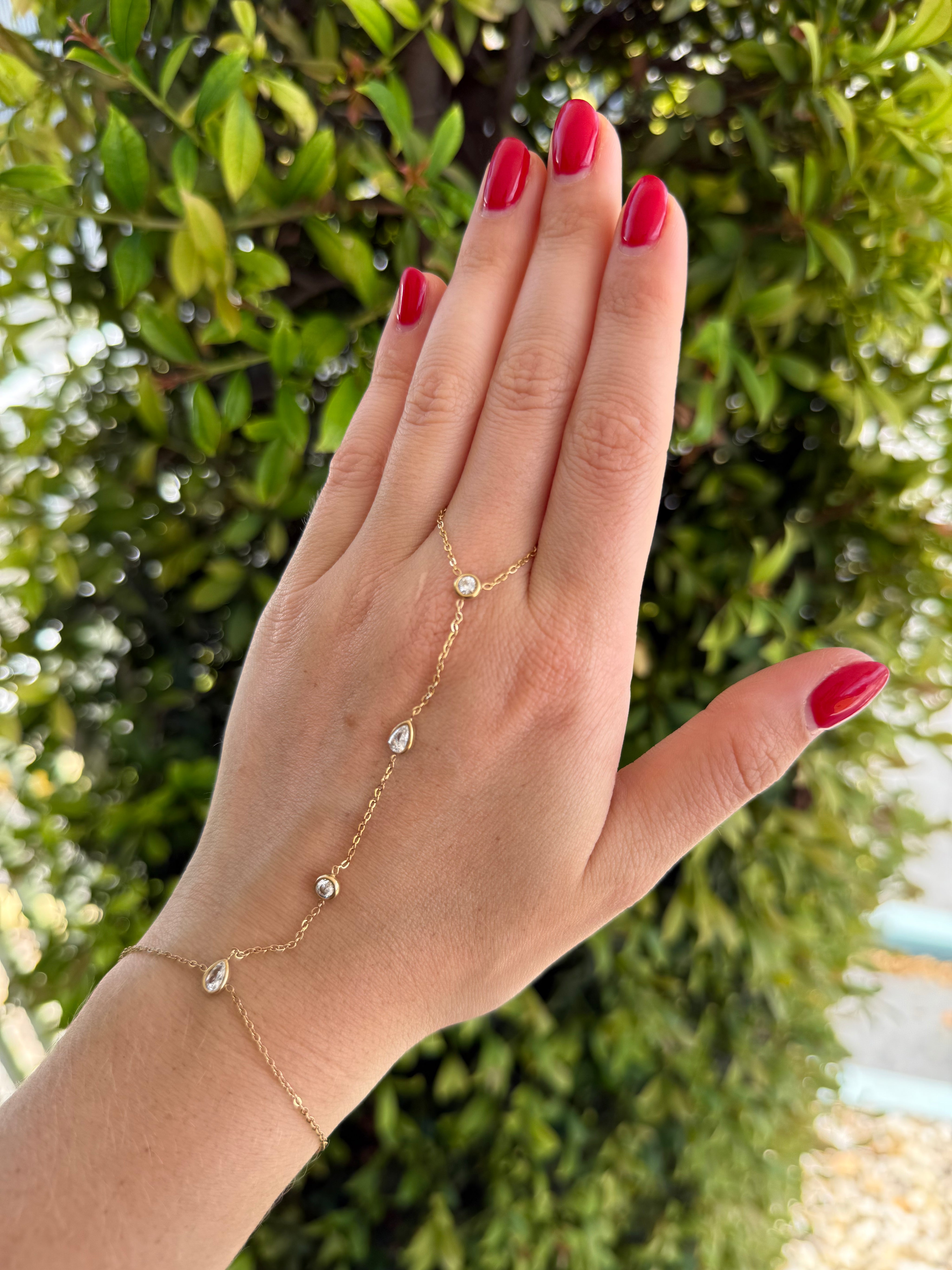 Sparkle Thread Ring Bracelet Chain